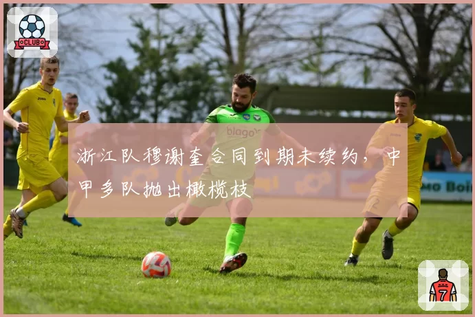 浙江队穆谢奎合同到期未续约，中甲多队抛出橄榄枝